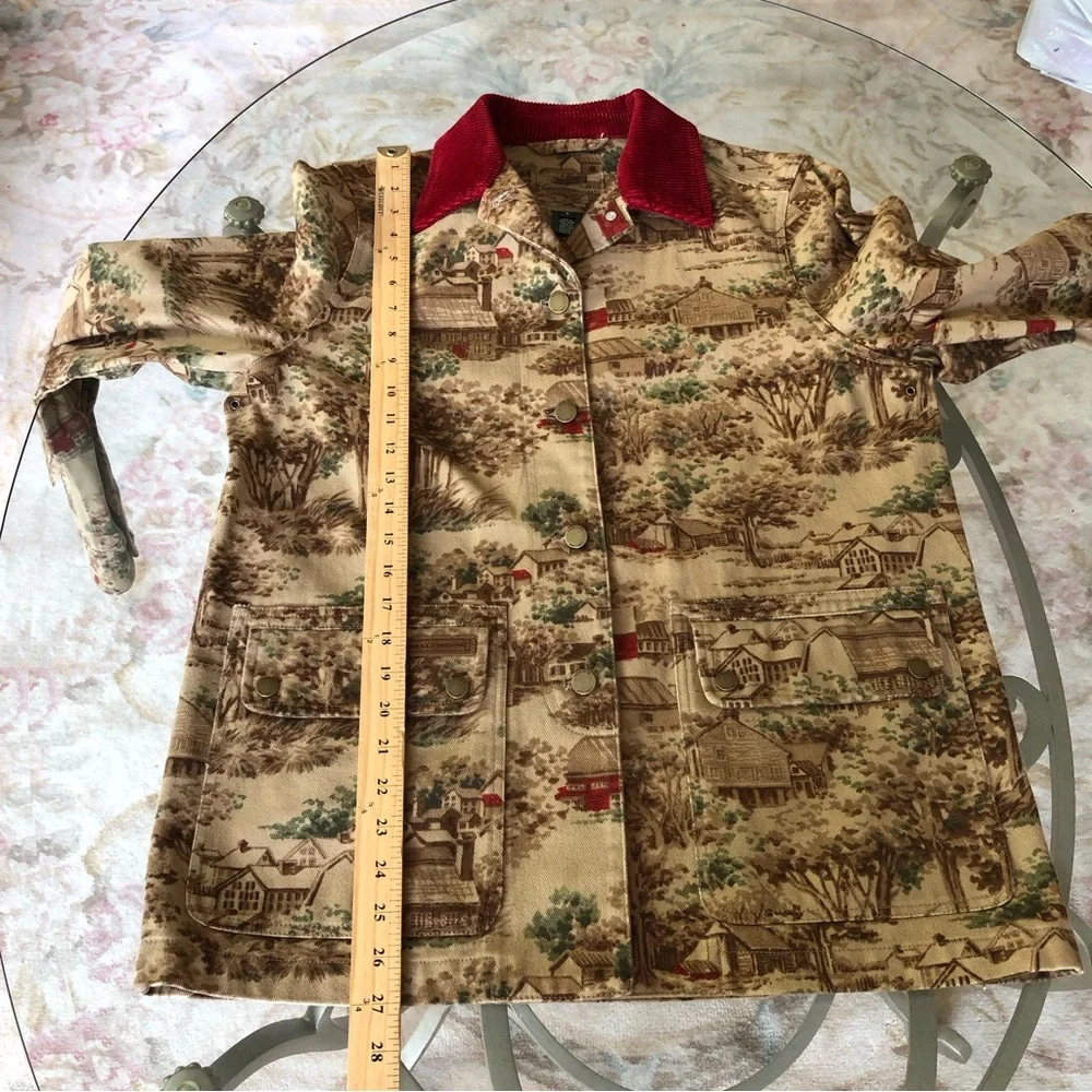 Ralph Lauren Vintage Cotton Canvas Jacket Prairie Country Scenery S - Picture 12 of 12